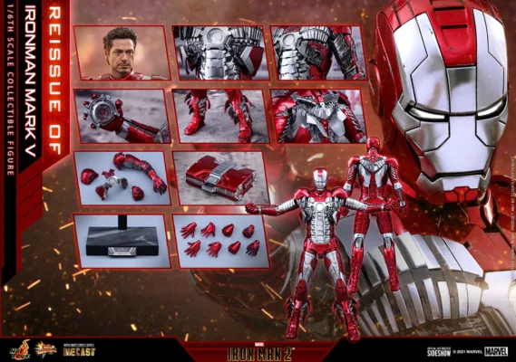 Hot Toys Iron Man Mark V Sixth Scale Diecast Figure